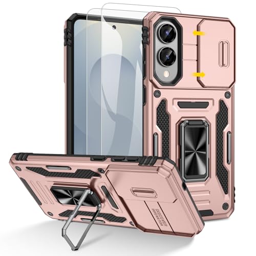 Doeshine Hülle für Samsung Galaxy S25 Edge, Handyhülle mit 2 Stück Displayschutzfolie & Kameraschutz, Rotate Ring Ständer, Robust Fallschutz Outdoor Militär Schutzhülle Galaxy S25 Edge (Roségold) Doeshine Hülle für Samsung Galaxy S25 Edge, Handyhülle mit 2 Stück Displayschutzfolie & Kameraschutz, Rotate Ring Ständer, Robust Fallschutz Outdoor Militär Schutzhülle Galaxy S25 Edge (Roségold) von Doeshine