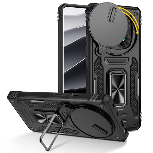 Doeshine Hülle für Xiaomi Redmi Note 14 Pro 4G/5G, 360° Drehringshalter und Schiebekamera Abdeckung, Robuste Stoßfeste Fallschutz Outdoor Militär Schutzhülle für Redmi Note 14 Pro 4G/5G (Schwarz) Doeshine Hülle für Xiaomi Redmi Note 14 Pro 4G/5G, 360° Drehringshalter und Schiebekamera Abdeckung, Robuste Stoßfeste Fallschutz Outdoor Militär Schutzhülle für Redmi Note 14 Pro 4G/5G (Schwarz) von Doeshine