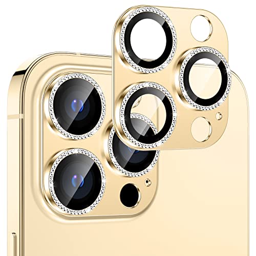 Doeshine Kameraschutz für iPhone 14 Pro Max & iPhone 14 Pro，Metall Kamera Panzerglasfolie, 9H Härte, HD, [Anti-Kratzen] [Militärstandard ] Linsenschutz für iPhone 14 Pro Max & 14 Pro（Gold） von Doeshine