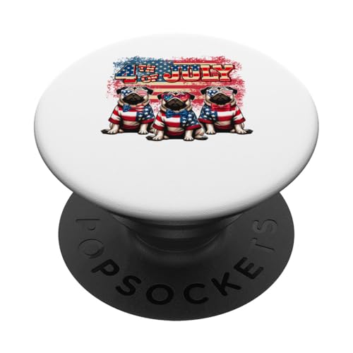 4. Juli US-Flagge Drei niedliche Mops Sonnenbrille Besitzer PopSockets Klebender PopGrip 4. Juli US-Flagge Drei niedliche Mops Sonnenbrille Besitzer PopSockets Klebender PopGrip von Dog 4th Of July Costume
