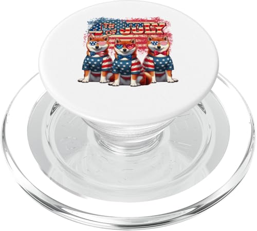 4. Juli US-Flagge Drei süße Shiba Inus Sonnenbrillenbesitzer PopSockets PopGrip für MagSafe 4. Juli US-Flagge Drei süße Shiba Inus Sonnenbrillenbesitzer PopSockets PopGrip für MagSafe von Dog 4th Of July Costume