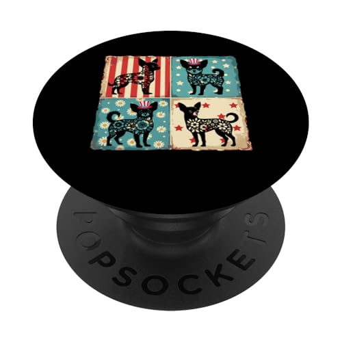 4. Juli US-Flaggengruppe Floral Chihuahuas Besitzer patriotisch PopSockets Klebender PopGrip 4. Juli US-Flaggengruppe Floral Chihuahuas Besitzer patriotisch PopSockets Klebender PopGrip von Dog 4th Of July Costume