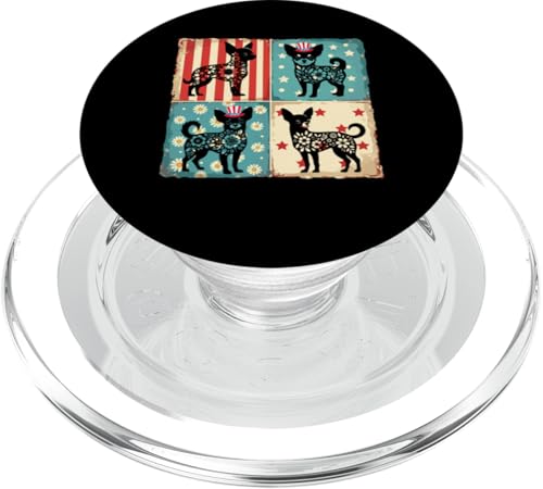 4. Juli US-Flaggengruppe Floral Chihuahuas Besitzer patriotisch PopSockets PopGrip für MagSafe 4. Juli US-Flaggengruppe Floral Chihuahuas Besitzer patriotisch PopSockets PopGrip für MagSafe von Dog 4th Of July Costume