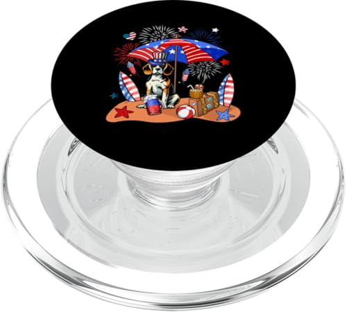 Beagle Sonnenbrille Relaxing On Beach 4. Juli US-Flagge PopSockets PopGrip für MagSafe Beagle Sonnenbrille Relaxing On Beach 4. Juli US-Flagge PopSockets PopGrip für MagSafe von Dog 4th Of July Costume