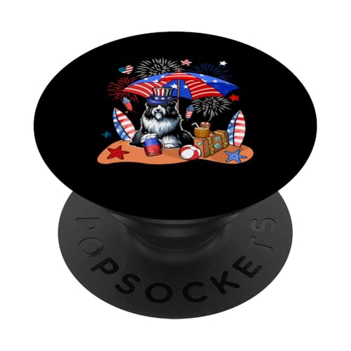 Bearded Collie Sonnenbrille zum Entspannen am Strand 4. Juli PopSockets Klebender PopGrip Bearded Collie Sonnenbrille zum Entspannen am Strand 4. Juli PopSockets Klebender PopGrip von Dog 4th Of July Costume