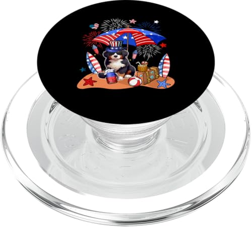 Bernedoodle Sonnenbrille Relaxing On Beach 4. Juli US-Flagge PopSockets PopGrip für MagSafe Bernedoodle Sonnenbrille Relaxing On Beach 4. Juli US-Flagge PopSockets PopGrip für MagSafe von Dog 4th Of July Costume