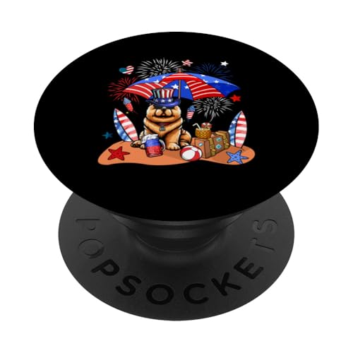 Chow Chow Sonnenbrille Relaxing On Beach 4. Juli US-Flagge PopSockets Klebender PopGrip Chow Chow Sonnenbrille Relaxing On Beach 4. Juli US-Flagge PopSockets Klebender PopGrip von Dog 4th Of July Costume