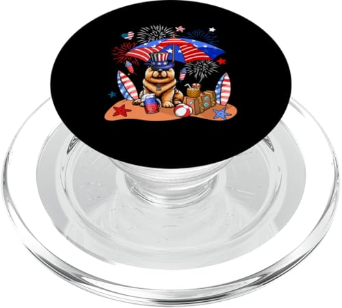 Chow Chow Sonnenbrille Relaxing On Beach 4. Juli US-Flagge PopSockets PopGrip für MagSafe Chow Chow Sonnenbrille Relaxing On Beach 4. Juli US-Flagge PopSockets PopGrip für MagSafe von Dog 4th Of July Costume