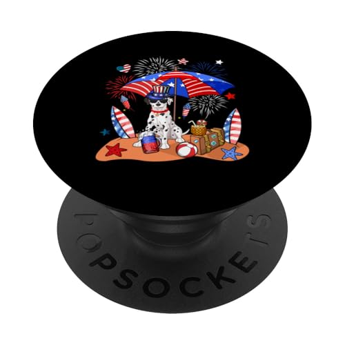 Dalmatiner-Sonnenbrille, entspannend am Strand, 4. Juli, US-Flagge PopSockets Klebender PopGrip Dalmatiner-Sonnenbrille, entspannend am Strand, 4. Juli, US-Flagge PopSockets Klebender PopGrip von Dog 4th Of July Costume