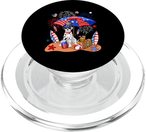Dalmatiner-Sonnenbrille, entspannend am Strand, 4. Juli, US-Flagge PopSockets PopGrip für MagSafe Dalmatiner-Sonnenbrille, entspannend am Strand, 4. Juli, US-Flagge PopSockets PopGrip für MagSafe von Dog 4th Of July Costume