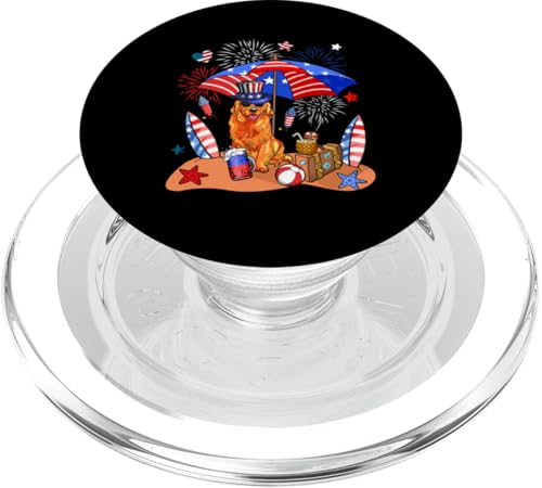 Golden Retriever Sonnenbrille zum Entspannen am Strand 4. Juli PopSockets PopGrip für MagSafe Golden Retriever Sonnenbrille zum Entspannen am Strand 4. Juli PopSockets PopGrip für MagSafe von Dog 4th Of July Costume