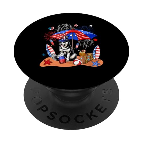 Husky Sonnenbrille Relaxing On Beach 4. Juli US-Flagge PopSockets Klebender PopGrip Husky Sonnenbrille Relaxing On Beach 4. Juli US-Flagge PopSockets Klebender PopGrip von Dog 4th Of July Costume
