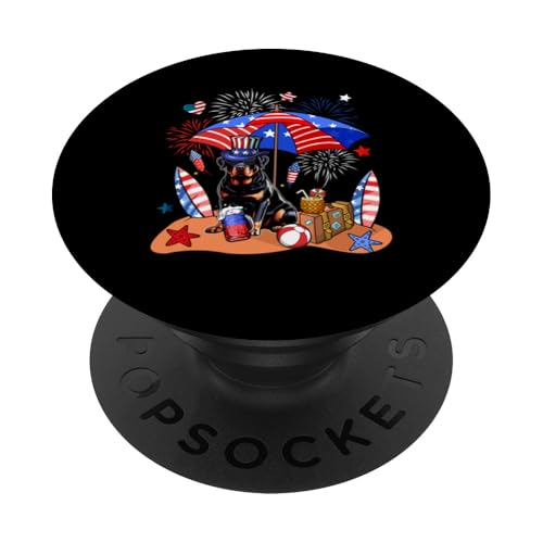 Rottweiler Sonnenbrille Relaxing On Beach 4. Juli US-Flagge PopSockets Klebender PopGrip Rottweiler Sonnenbrille Relaxing On Beach 4. Juli US-Flagge PopSockets Klebender PopGrip von Dog 4th Of July Costume
