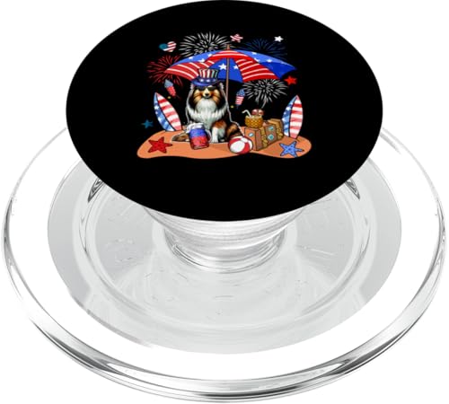 Sheltie Sonnenbrille Relaxing On Beach 4. Juli US-Flagge PopSockets PopGrip für MagSafe Sheltie Sonnenbrille Relaxing On Beach 4. Juli US-Flagge PopSockets PopGrip für MagSafe von Dog 4th Of July Costume