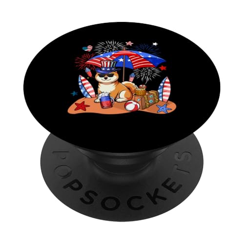 Shiba Inu Sonnenbrille Relaxing On Beach 4. Juli US-Flagge PopSockets Klebender PopGrip Shiba Inu Sonnenbrille Relaxing On Beach 4. Juli US-Flagge PopSockets Klebender PopGrip von Dog 4th Of July Costume