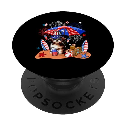 Shih Tzu Sonnenbrille Relaxing On Beach 4. Juli US-Flagge PopSockets Klebender PopGrip Shih Tzu Sonnenbrille Relaxing On Beach 4. Juli US-Flagge PopSockets Klebender PopGrip von Dog 4th Of July Costume