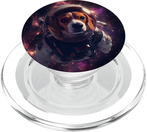 Beagle Astronaut Hund Astronaut schwebt im Weltraum PopSockets PopGrip für MagSafe von Dog Astronaut Designs
