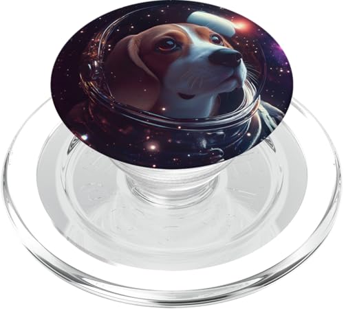 Beagle Astronaut Hund Astronaut schwebt im Weltraum PopSockets PopGrip für MagSafe von Dog Astronaut Designs
