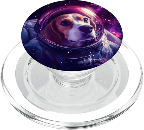 Beagle Astronaut Hund Astronaut schwebt im Weltraum PopSockets PopGrip für MagSafe von Dog Astronaut Designs