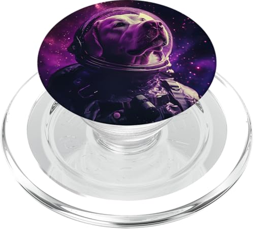 Labrador Astronaut Hund Astronaut schwebt im Weltraum PopSockets PopGrip für MagSafe von Dog Astronaut Designs