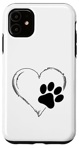 Hülle für iPhone 11 Herz Hund Pfote Hundeliebhaber Hülle für iPhone 11 Herz Hund Pfote Hundeliebhaber von Dog Love Merch