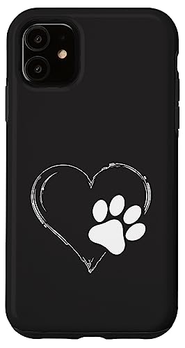Hülle für iPhone 11 Herz Hund Pfote Hundeliebhaber Hülle für iPhone 11 Herz Hund Pfote Hundeliebhaber von Dog Love Merch
