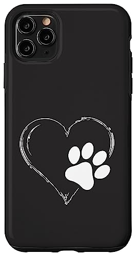 Hülle für iPhone 11 Pro Max Herz Hund Pfote Hundeliebhaber von Dog Love Merch