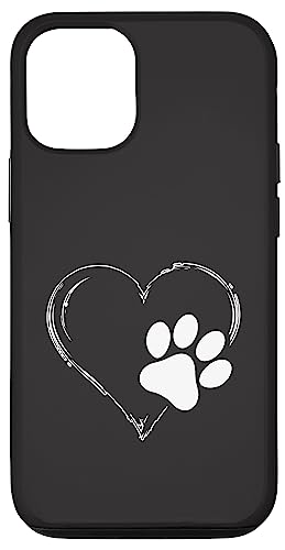 Hülle für iPhone 12/12 Pro Herz Hund Pfote Hundeliebhaber von Dog Love Merch