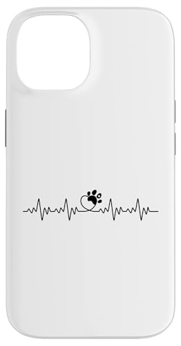 Hülle für iPhone 14 Herzschlag Herz Hundepfote Hundeliebhaber von Dog Love Merch