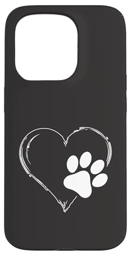 Hülle für iPhone 15 Pro Herz Hund Pfote Hundeliebhaber Hülle für iPhone 15 Pro Herz Hund Pfote Hundeliebhaber von Dog Love Merch
