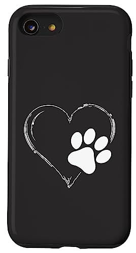 Hülle für iPhone SE (2020) / 7 / 8 Herz Hund Pfote Hundeliebhaber von Dog Love Merch
