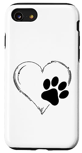 Hülle für iPhone SE (2020) / 7 / 8 Herz Hund Pfote Hundeliebhaber von Dog Love Merch