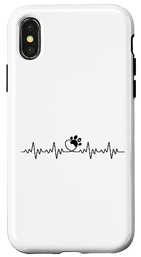 Hülle für iPhone X/XS Herzschlag Herz Hundepfote Hundeliebhaber Hülle für iPhone X/XS Herzschlag Herz Hundepfote Hundeliebhaber von Dog Love Merch