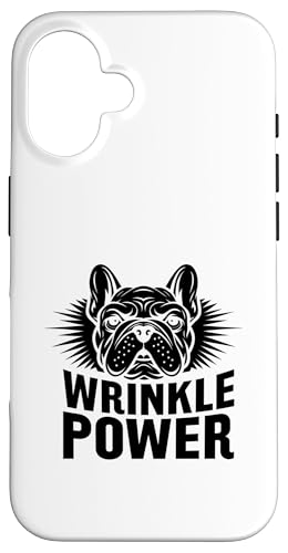 Wrinkle Power Dog Breed Rescue Pet Paws Französische Bulldogge Hülle für iPhone 16 von Dog Lover Breed French Bulldog Sayings Gift