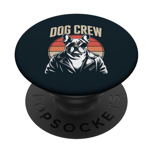 Bulldog Sonnenbrille Dog Crew PopSockets Klebender PopGrip von Dog Lover Gifts & Tees