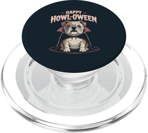 Bulldogge Hund Halloween Howl-Oween Hund PopSockets PopGrip für MagSafe von Dog Lover Gifts & Tees