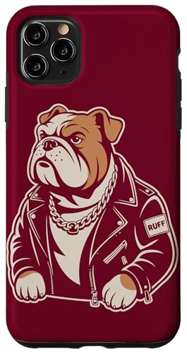 Bulldogge trägt Jacke Hund Hülle für iPhone 11 Pro Max von Dog Lover Gifts & Tees