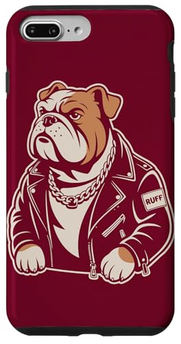 Bulldogge trägt Jacke Hund Hülle für iPhone 7 Plus/8 Plus von Dog Lover Gifts & Tees