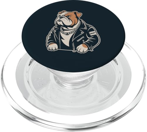 Bulldogge trägt Jacke Hund PopSockets PopGrip für MagSafe von Dog Lover Gifts & Tees