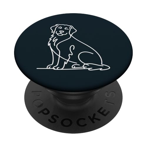 Dog Line Art Hund PopSockets Klebender PopGrip von Dog Lover Gifts & Tees