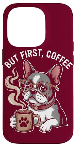 Französische Bulldogge Hipster Frenchie Coffee Dog Hülle für iPhone 14 Pro von Dog Lover Gifts & Tees