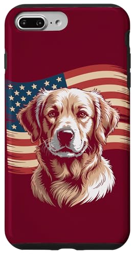 Golden Retriever Amerikanische Flagge Hund Hülle für iPhone 7 Plus/8 Plus von Dog Lover Gifts & Tees