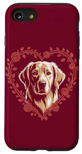 Golden Retriever Herz Hund Hülle für iPhone SE (2020) / 7 / 8 von Dog Lover Gifts & Tees