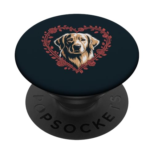 Golden Retriever Herz Hund PopSockets Klebender PopGrip von Dog Lover Gifts & Tees