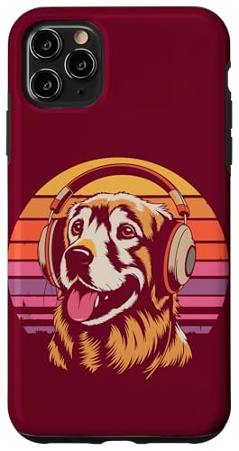 Golden Retriever Kopfhörer Musik Hund Hülle für iPhone 11 Pro Max von Dog Lover Gifts & Tees