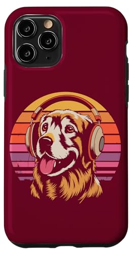 Golden Retriever Kopfhörer Musik Hund Hülle für iPhone 11 Pro von Dog Lover Gifts & Tees