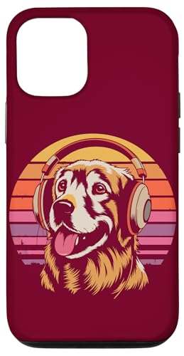 Golden Retriever Kopfhörer Musik Hund Hülle für iPhone 12/12 Pro von Dog Lover Gifts & Tees