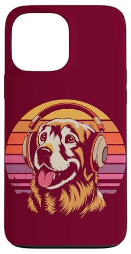 Golden Retriever Kopfhörer Musik Hund Hülle für iPhone 13 Pro Max von Dog Lover Gifts & Tees
