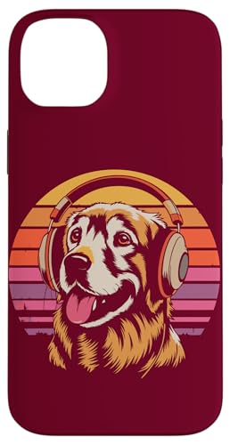 Golden Retriever Kopfhörer Musik Hund Hülle für iPhone 14 Plus von Dog Lover Gifts & Tees