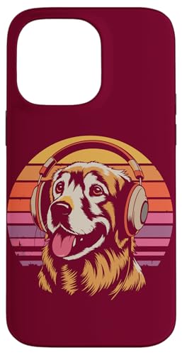 Golden Retriever Kopfhörer Musik Hund Hülle für iPhone 14 Pro Max von Dog Lover Gifts & Tees
